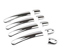 UOEMCRTB Car Exterior Door Handles Chrome Door Handle Protective Covering Cover Trim for Skoda Octavia for Fabia Superb 2002 2003 2004 2005 2006 2007