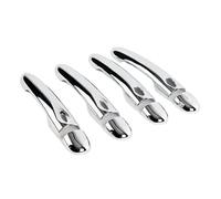 UOEMCRTB Car Exterior Door Handles Chrome Handle Cover Trim Accessories Stickers Car Styling for Renault for Megane 3 MK3 III 2008 2009 2010 2011 2012 2013 2014 2015 (4Dr no Key 4 Buttons)