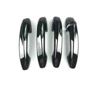 UOEMCRTB Car Exterior Door Handles for Mercedes for Benz CLA A-Class C-Class E-Class GLC GLB Black Carbon Fiber LHD Car Door Handle Cover Styling Accessories Stickers (Black 0 Sensor)