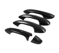 UOEMCRTB Car Exterior Door Handles for Mercedes for Benz CLA A-Class C-Class E-Class GLC GLB Black Carbon Fiber LHD Car Door Handle Cover Styling Accessories Stickers (Carbon 0 Sensor)