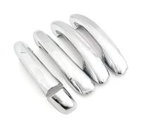 UOEMCRTB Car Exterior Door Handles for Mercedes for Benz CLA A-Class C-Class E-Class GLC GLB Black Carbon Fiber LHD Car Door Handle Cover Styling Accessories Stickers (Silver 0 Sensor)