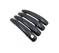 UOEMCRTB Car Exterior Door Handles for Peugeot 208 2012 2013 2014 2015 2016 2017 2018 2019 Black Carbon Fiber Chrome Car Door Handle Cover Trim Sticker Styling Auto Accessories (Carbon)