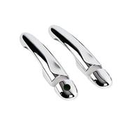 UOEMCRTB Car Exterior Door Handles for Renault for Megane 3 MK3 III 2008 2009 2010 2011 2012 2013 2014 2015 Chrome Handle Cover Trim Accessories Stickers Car Styling (2Dr 1 Key no Button)