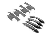 UOEMCRTB Car Styling Accessories ABS Chrome Exterior Door Handle Cover Bowl Trim Sticker LHD for Hyundai for Tucson NX4 2021-2025(Carbon Fiber 8pcs)