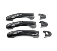 UOEMCRTB for VW T5 T6 Transporter Caravelle Caddy Van Gloss Black/Carbon Fiber Car Door Handle Cover Trim(Carbon Fiber)