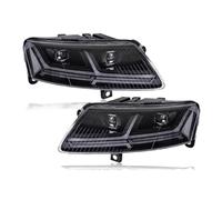 UOEMCRTB Front Assembly LED Headlight For A6 A6L C6 S6 2004-2011 DRL Dynamic Signal Lamp LHD RHD Version 2PCS(White light)