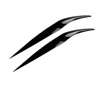 UOEMCRTB Front Spoiler Lip For F&ord For Fiesta MK6.5 2013 2014 2015 2016 2017 Glossy Black Headlight Eyelids Front Head Light Lamp Eyebrow Cover Trim Sticker