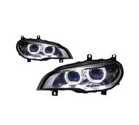 UOEMCRTB Head Lamp For X5 E70 2007-2013 DRL Turn Signal High Beam Angel Eye Projector Lens LED Headlight Headlights(2007-2010)