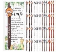 Uoeo 24 Sets Baby Shower Favours for Guests Jungle Animal Ballpoint Pens | With Cards Gift Bags Thank You Gifts Baby Shower Gifts for Woodland Themed Birthday Party Gender Reveal Game Prizes