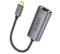 uoeos USB C to Ethernet Adapter, 2.5Gbps USB C to RJ45 Ethernet Converter, Thunderbolt 4/3 Compatible, 2.5G Ethernet Adapter for MacBook, iPhone 15/16 Pro Max, XPS, Surface, iPad Pro - Space Gray