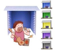 uofgcru Soundproof booth Desktop Soundproof Cover Foldable, Decreasing Noise, Portable Recording Booth, Vocal Sound Absorbing Shield,for Studio Desk,recording Booth,microphone