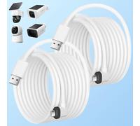 Uogw 20FT Power Cable Compatible with eufy SoloCam S220/S340/C210/E30,eufy Indoor Cam S350/C210/C220,eufyCam 3/S330/S3 Pro/3C/S300,Waterproof USB Type-C Extension Cable Charging Cord for Camera-2Pack