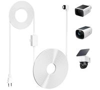 Uogw 25FT Power Adapter Compatible with eufy SoloCam S220/S340/C210/E30,eufy Indoor Cam S350/C210/C220,eufyCam 3/S330/S3 Pro/3C/S300,Waterproof Type C Power Cable,Flat Charging Cord