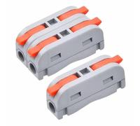 UOHGDPY 50 Pcs Mini Lever Wire Connectors, 1 in 1 Out DIY Mini Splicing,Compact Wire Connectors Splicing Connectors for Circuit Inline 28-12 AWG