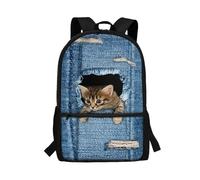 UOIMAG 3D Print Cat Backpack for Cat Lovers Cute School Bag Preschool Travel Daypack for Kids