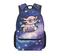 UOIMAG Axolotl Backpack for Little Girls 5-6 Cute Backpack Water Resistant School Bag for Year 1 Large Capacity 17"