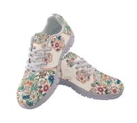UOIMAG Boho Dog Paw Shoes for Women Lace Up Art Mandala Floral Fashion Sneakers EU37