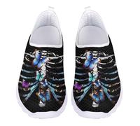 UOIMAG Butterfly Skull Goth Shoes for Women Slip On Walking Shoes Lightweight Casual Sneakers EU36 UK4