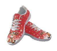 UOIMAG Christmas Shoes for Women Men Reindeer Shoes Walking Sneakers EU37 UK4