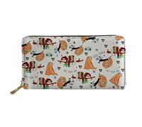 UOIMAG Cute Sloth Wallet PU Leather Purse Zip Around Coin Pouch Card Holder Bags for Women Girls