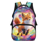 UOIMAG Fox Backpack Girls School Bag 6-8 1.05lb Lightweight Cute Galaxy Rucksack with Breathable Paddde Shoulder Strap for Elementary