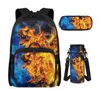 UOIMAG Kids Dinosaur Backpack Boys with Lunch Box 10-12 Years Old Cool Backpack with Padded Shoulder Strap Lightweight for Middle School 7th Grade