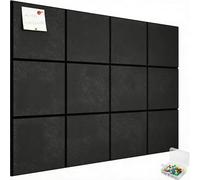 Uoisaiko Large Pin Board: 120x90cm Decorative Cork Board Vision Board with Self-Adhesive Tape Removable Notice Boards for Home Office Kitchen 12 Pack Felt Wall Tiles