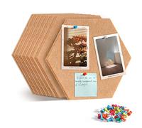 Uoisaiko Pin Board Large Notice Board, Hexagon Memo Board 30 Pins 6 Pack Alternative to Cork Board, Felt Board Tiles Bulletin Board for Home Office Classroom, Felt Wall Tiles for Wall Decoration