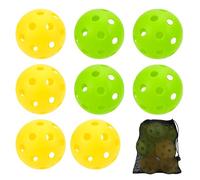 UOIXPUHUO 8 Pack X-26 Pickleball Balls with Bag, USA Approved Indoor Pickleball Balls High Visibility, Durable High Bounce True Flight Pickle Ball for Training and Tournament (Green+ Yellow)