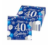 Uojlvlr40th birthday napkins40PCS in blue and silver40th celebration party decoration napkins birthday table decorations party supplies for men and womennavy blue evening napkins