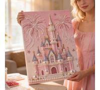 Uomianty 5D Pearl Painting Kit for Adults, Handmade Craft Castle Pattern Pearl Mosaic Painting Set, DIY Craft Supplies, Beaded Paintings Crafts Kit, for Adults Art Lovers Beginners