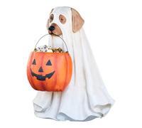 Uomianty Halloween Cat Ghost Statue Desktop Resin Puppy Figure