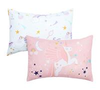 UOMNY Toddler Pillowcases for 13X18 12x16 14x19 Pillow Unicorn Toddler Pillow Case for Girls 2 Pack Kids Pillowcase for Sleepy Pillows Travel Pillowcases Pink/White