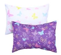 UOMNY Toddler Pillowcases for Girls 13X18 12x16 14x19 Butterfly Baby Pillow Case 2 Pack Small Pillow Covers for Travel Pillow Purple White