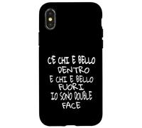 Uomo Divertenti Ironiche Bello Dentro Fuori io sono double Case for iPhone X/XS