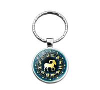 UOMSKTY Capricorn Constellation Key Ring Zodiac Keychain - 2Pcs Horoscope Keychain Jewelry Bestie Key Ring Gifts,Creative Constellation Keychain Day Gifts For Women Men,6Cm