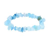 UOMSKTY Irregular Chip Beads Bracelet - Fashion Aquamarine Gemstone Chip Reiki Yoga Stone Beaded Elastic Bracelet For Women Birthday Christmas Jewelery Gifts,Blue,One Size
