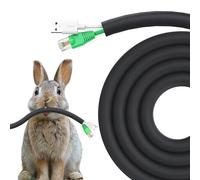 UOMTFAI Dog and Cat Cord Protector 25ft - 3/8inch, Flexible Cable Sleeve for Easy Cord Management, Protects Cables from Pets Chewing, Ideal for USB, Power, Audio and Video Cords - Black