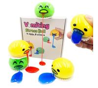 UOMYLEIR Vomiting Egg Stress Ball, Round Vomiting Yolk Egg, The Puking Stress Ball Include Slime, Novelty Stress Relief Squeeze Toys, Vent Stress Tricky Game Relief Toys