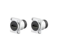 Uonecn 2-Pack HDMI 2.0 Panel Mount Coupler, D-Shape HDMI Coupler, Female to Female 4K@60Hz Pass-Through Adapter for Industrial Cameras, Monitors, PC, Audio Devices, Silver