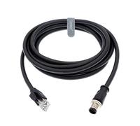 Uonecn M12 8 Pin A-Code Male to RJ45 Male Shielded Cable Assembly Waterproof High Flex Ethernet Power Cable for Cognex Industrial Camera 3 Meters
