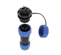 Uonecn SP13 2pin Waterproof Aviation Cable Connectors, Low Voltage Wire Connector, Electrical Cable Connector, Aviation Plug & Socket (IP68 Panel Mount-Water Proof Connector)