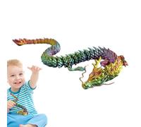Uonguon 3D Printing Joint Dragon,Flexible Joint 3D Printed Dragon - Colorful Desk Fidget Toy, Models, Animal Figurines for Boys, Girls, Men, Adults
