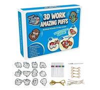 Uonguon Art Painting Kit - Educational Drawing Set, Large Format Size with Texture, Premium Foam Paper Material, Sensory Play Feature, Home School Kindergarten Student Usage Realistic Animal Designs