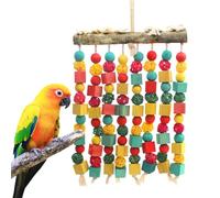 Uonguon Bird Chew Toys - Multicolored Cage Accessories, Sturdy Cockatoo Chewing Toy with Fun Textures, Play & Beak Exercise, Parakeets Conures Cockatiels Budgies Lovebirds Parrotlets Indoor