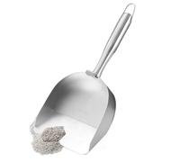 Uonguon Cat Litter Scoop, Stainless Steel Cat Scooper for Litter Box, Ergonomic Handle & Hollow Sand Sifter, Pet Supplies for Clean, 12.8 x 5.31 x 1.57 Inches, Portable and Sturdy
