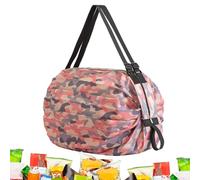 Uonguon Foldable Shopping Bag, Reusable Large Bag, 15.75x15.75 Inches Heavy-Duty Portable Organizer, Groceries Carrying Tote for Food, Clothes, Market Tips, Sports Gear, Daily, Work and Travel Use