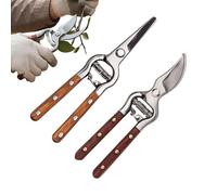 Uonguon Garden Shears for Pruning for Gardening and Plant Care - Robust Bypass Tree Shears - Pack of 2 Handy Stainless Steel Garden Shears for Gardeners and Florists as well as for Garden Plants