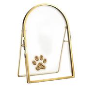Uonguon Handprint and Footprint Kit - Side Latch Double Sided Glass Stable - Paw Print Keepsake Frame,for Kitten Cat Dog Boys Girls, Office Desk Bedroom Living Room