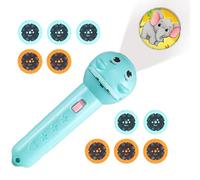 Uonguon Kids Projector - 80 Patterns Projector Slide Disc Toy, Cartoon Interactive Projection Torch with 10 Discs, Portable Educational Game, Storytelling Tool, Bedtime Visual Aid for Early Learning